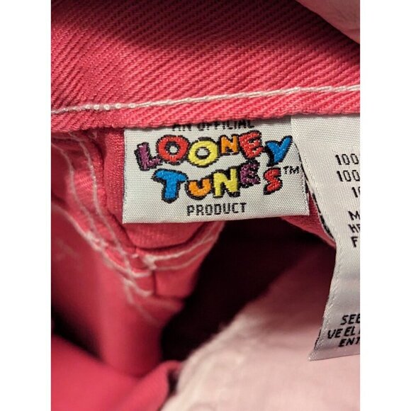Vtg 1997 Warner Brothers Looney Tunes Tweety Bird Pink Shorts Girls Size 12 - Picture 7 of 16